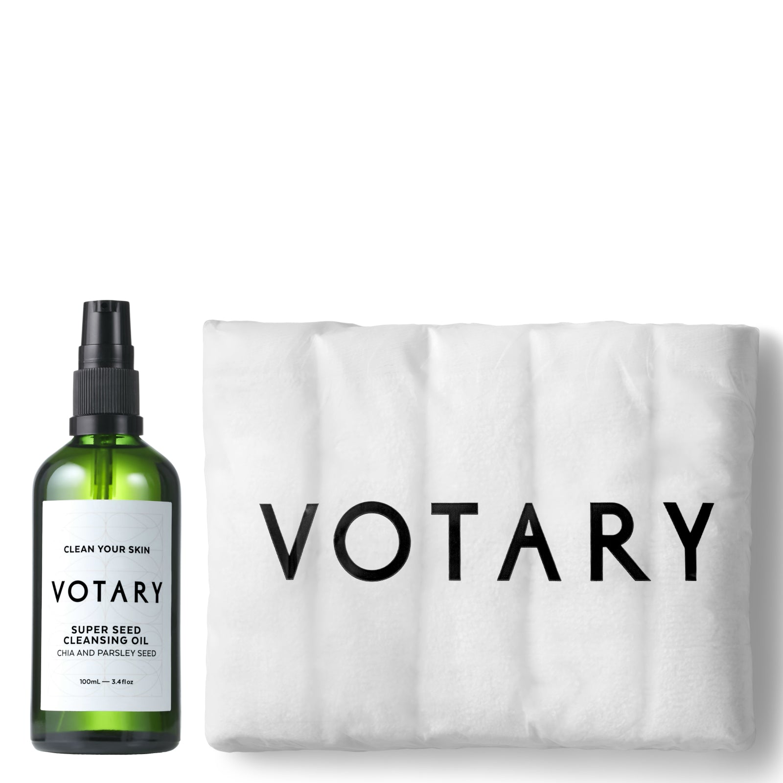 Super Seed Cleansing Oil and Pack of 5 Face Cloths